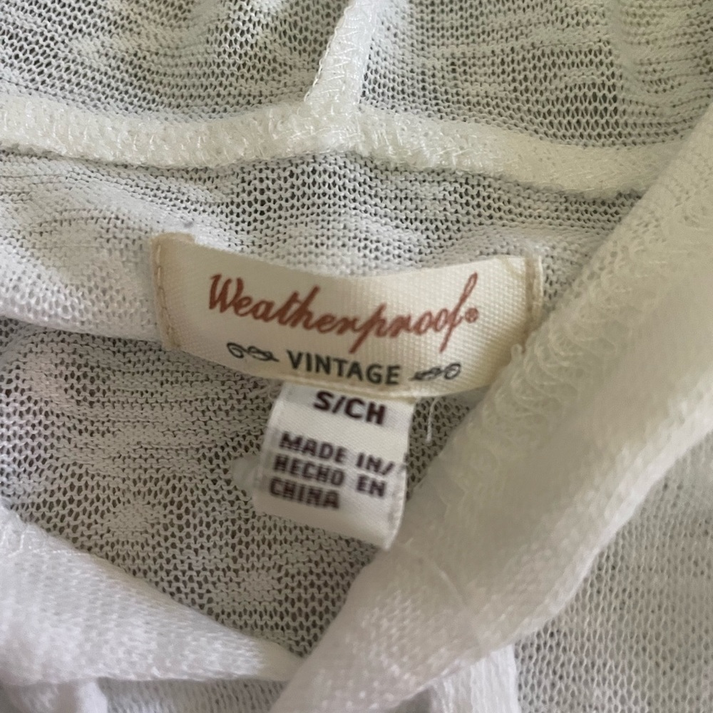 NWT Weatherproof Vintage White/Cream Sheer Hoodie - Picture 2 of 5